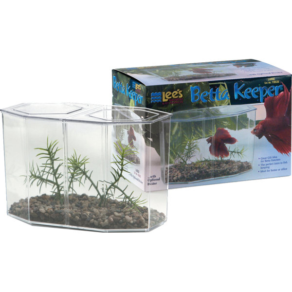 Lees Aquarium & Pet 0.47 Gallon Large Aquarium Betta Keeper Aquarium